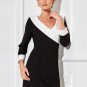 Black 3/4 Sleeve Women\'s Bodycon Dress