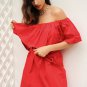 Ruffles off shoulder summer dress Women streetwear sleeveless short dress White sexy vestidos tube b