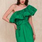 Ruffles slash neck women dress Summer style off shoulder sexy dresses vestidos White tube beach dres