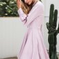 satin soft fashion winter dress women V neck short sexy dress Autumn button long sleeve dress vestid