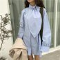 Solid Color Girls Shirts Long Sleeve Fashion Cotton Women Blouse Casual Wild Loose Shirt Women Tops