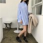 Solid Color Girls Shirts Long Sleeve Fashion Cotton Women Blouse Casual Wild Loose Shirt Women Tops