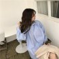 Solid Color Girls Shirts Long Sleeve Fashion Cotton Women Blouse Casual Wild Loose Shirt Women Tops