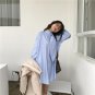 Solid Color Girls Shirts Long Sleeve Fashion Cotton Women Blouse Casual Wild Loose Shirt Women Tops