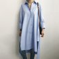Spring New Long-sleeved Shirt Cotton Casual Split Blouse Loose Pluz Size Shirts