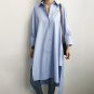 Spring New Long-sleeved Shirt Cotton Casual Split Blouse Loose Pluz Size Shirts