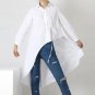 Ladies White Shirt Korean Personality Tempeentram Do Not Rule Long Shirt