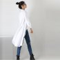 Ladies White Shirt Korean Personality Tempeentram Do Not Rule Long Shirt