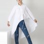 Ladies White Shirt Korean Personality Tempeentram Do Not Rule Long Shirt