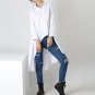 Ladies White Shirt Korean Personality Tempeentram Do Not Rule Long Shirt