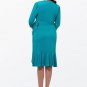 Plus Size V-Neck Mesh Spandex Sleeve Women\'s Day Dress