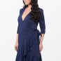 Plus Size V-Neck Mesh Spandex Sleeve Women\'s Day Dress