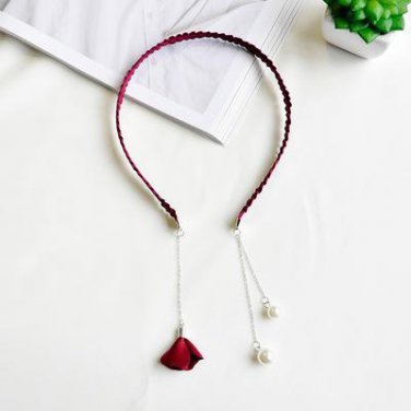 Flower Pendant Pearl  Earring Bow Hair Accessories  Hair Band Crown Rhinestones Headbands For Girls 
