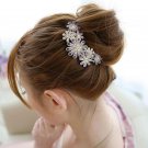 1Pcs Women Fashion Crystal Rhinestone Decorate Petal Tuck Hair Comb Hairpins Jewelry Pretty Flower P