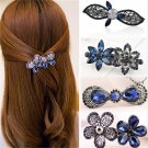 Women Girl Cute Colorful Shinning Crystal Rhinestones Bows Hairpin Flower Hair Clip Jewelry Wholesal