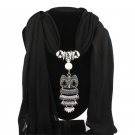 Necklace Scarves Owl Pendant Jewelry Tassels Scarf Bufandas Mujer 2016 Shawl Wrap