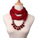 New fashion small hair ball pendant necklace scarf lady spring autumn winter fashion scarf luxury je
