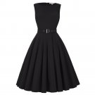 Women Retro Rockabilly Summer Dress 50s 60s Vintage Dresses Tank Sleeve Tunic Party Wiggle Gowns Ves