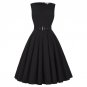 Women Retro Rockabilly Summer Dress 50s 60s Vintage Dresses Tank Sleeve Tunic Party Wiggle Gowns Ves