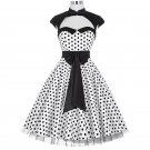 Fashion Summer Dresses For Women Polka Dots Pinup Swing Retro 50 Vintage Dress Vestidos Casual Offic