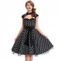 Classic Retro Evening Party Dress Sexy Pinup Swing Summer Dresses New Hollowed Tunic Vestido Rockabi