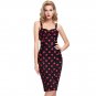 Women Summer Dresses Robe Sexy Sleeveless Spaghetti Cocktail Party Club Dress Polka Dots Vestidos Vi