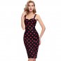 Women Summer Dresses Robe Sexy Sleeveless Spaghetti Cocktail Party Club Dress Polka Dots Vestidos Vi