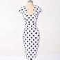 Women Dress Summer Polka Dot Vintage 50s Dresses Robe Rockabilly Clothing Vestidos Bodycon Pencil Wi