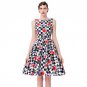 Women Dress Black Red Summer Audrey Hepburn 50s 60s Vintage Dresses Vestidos Big Size Rockabilly Par