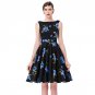 Women Dress Black Red Summer Audrey Hepburn 50s 60s Vintage Dresses Vestidos Big Size Rockabilly Par