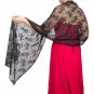 Women Lace Cape Scarf Ultra Long Bohemia Flower White Scarves Shawls For Wedding Party