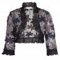 Sexy Black Boleros Women Jacket Elegant Lady Shrug Sexy 3/4 Sleeve Wedding Evening Prom Cropped Shru