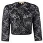 Sexy Black Boleros Women Jacket Elegant Lady Shrug Sexy 3/4 Sleeve Wedding Evening Prom Cropped Shru