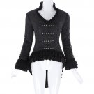 Retro Vintage Victorian Brocade Corset Women Outerwear Coat Black Jacket Lace Embellished Dovetail J