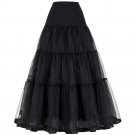 Tulle Skirts Womens Pleated Long Skirt Faldas Black Bridal Wedding Petticoat Midi 2017 Tutu Skirt Sa