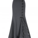 Women Vintage Retro Victorian Style High Stretchy Ruffled Fishtail Mermaid Long Skirt Women Sexy Ski