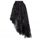 Women Long Punk Gothic Skirts Womens Sexy Lace Corset Costume 2018 Vintage Ruffled Black Fluffy Tull