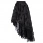 Women Long Punk Gothic Skirts Womens Sexy Lace Corset Costume 2018 Vintage Ruffled Black Fluffy Tull