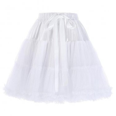 Mini Tutu Skirts Womens Underskirt Crinoline 3-Layers Fluffy Pettiskirt Retro Vintage Women Silps Ro