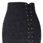 Vintage Skirts Womens Retro Gothic Saia Jacquard Sexy Fishtail Slim OL Corset Style Lace Up Women Lo