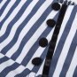 Sexy Women Long Gothic Punk Skirt Striped Medieval Party Ball Gown Costume Clothes 2017 Vintage Ruff