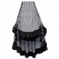 Sexy Women Long Gothic Punk Skirt Striped Medieval Party Ball Gown Costume Clothes 2017 Vintage Ruff