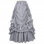 Womens Skirts  Retro Vintage Steampunk Victorian Gothic Women Striped Long Sexy Summer Ruffle Bustle