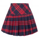 Women Autumn Schoolgirl High Waist Pleated Skirts Womens Retro Vintage Cosplay Plaid Skirt 2018 Fema