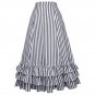 Belle Poque Long Bustle Striped Skirts Womens Sexy Corset Costume 2017 Retro Vintage Women Ruffle St