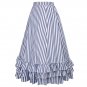 Belle Poque Long Bustle Striped Skirts Womens Sexy Corset Costume 2017 Retro Vintage Women Ruffle St