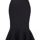 Women Skirt Faldas Fashion OL Casual Mermaid Hips Wrapped Dark Wine Black Pencil Skirt Saia Midi Ski