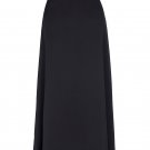 Black Womens Long Skirt Comfortable Satin Waist Slip Half Slip Undergarment Plus Size Sexy Bodycon O