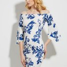 Bell Sleeve Slash Neck Vacation Women\'s Party Dress