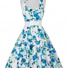 Women Summer Dress 2017 Sexy Tunic Clothing Retro Swing Robe Vestidos Audrey Hepburn Floral Print 50